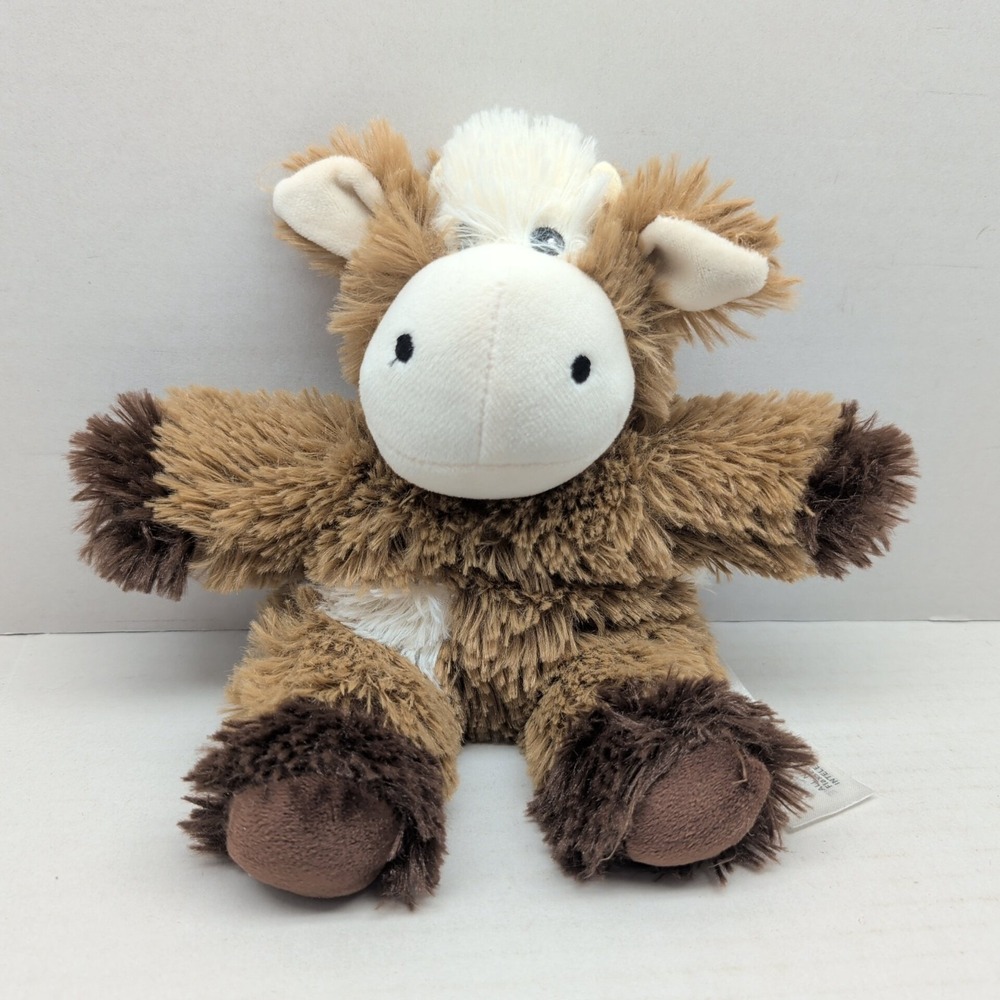 Warmies Cow Plush Microwaveable Heat Pad Lavender Stuffed Animal White Brown